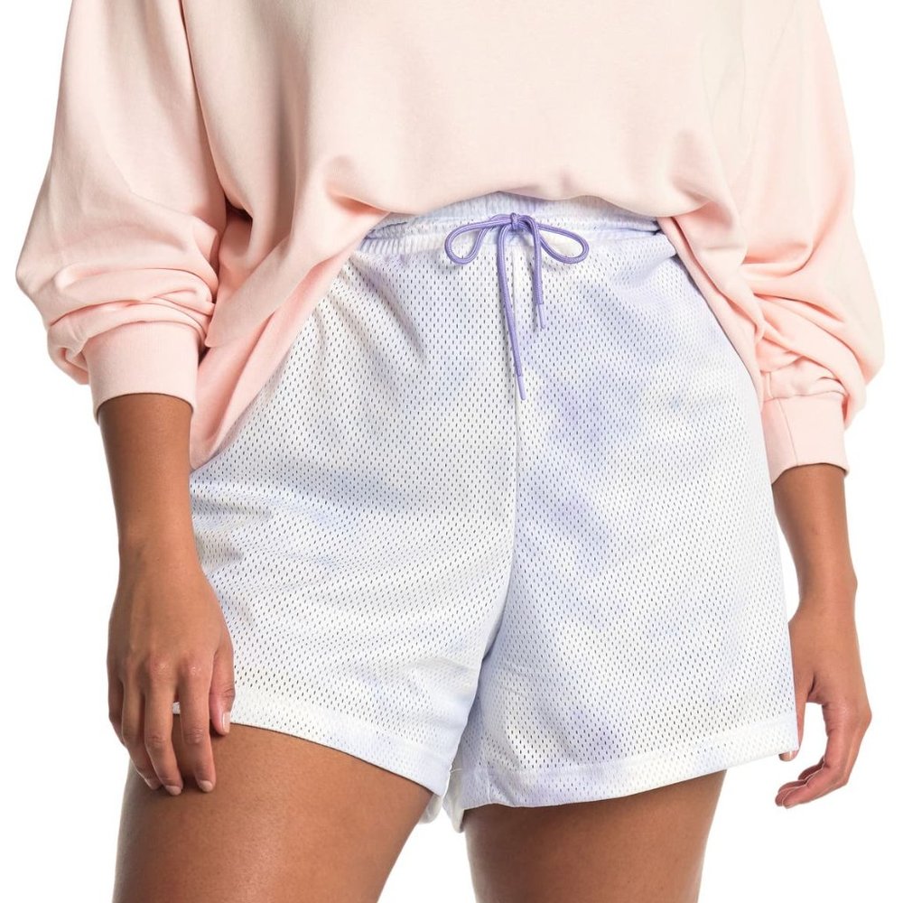 NIKE Icon Clash Mesh Lavender Tie Dye Workout Gym Shorts